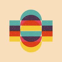 Geometric object with riso print effect. Graphic element for fabric, textile, clothing, wrapping paper, wallpaper, poster. Graphic element. Perfect For your own decoration or design vector