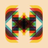 Geometric object with riso print effect. Graphic element for fabric, textile, clothing, wrapping paper, wallpaper, poster. Graphic element. Perfect For your own decoration or design vector