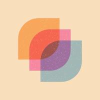Geometric object with riso print effect. Graphic element for fabric, textile, clothing, wrapping paper, wallpaper, poster. Graphic element. Perfect For your own decoration or design vector
