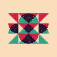 Geometric object with riso print effect. Graphic element for fabric, textile, clothing, wrapping paper, wallpaper, poster. Graphic element. Perfect For your own decoration or design vector