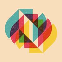 Geometric object with riso print effect. Graphic element for fabric, textile, clothing, wrapping paper, wallpaper, poster. Graphic element. Perfect For your own decoration or design vector