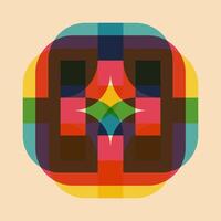 Geometric object with riso print effect. Graphic element for fabric, textile, clothing, wrapping paper, wallpaper, poster. Graphic element. Perfect For your own decoration or design vector