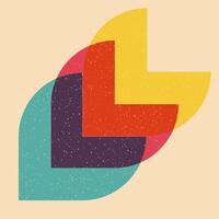 Geometric object with riso print effect. Graphic element for fabric, textile, clothing, wrapping paper, wallpaper, poster. Graphic element. Perfect For your own decoration or design vector