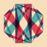 Geometric object with riso print effect. Graphic element for fabric, textile, clothing, wrapping paper, wallpaper, poster. Graphic element. Perfect For your own decoration or design vector