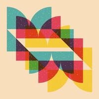 Geometric object with riso print effect. Graphic element for fabric, textile, clothing, wrapping paper, wallpaper, poster. Graphic element. Perfect For your own decoration or design vector