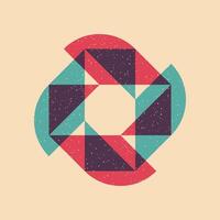 Geometric object with riso print effect. Graphic element for fabric, textile, clothing, wrapping paper, wallpaper, poster. Graphic element. Perfect For your own decoration or design vector