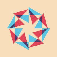 Geometric object with riso print effect. Graphic element for fabric, textile, clothing, wrapping paper, wallpaper, poster. Graphic element. Perfect For your own decoration or design vector