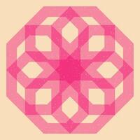 Geometric object with riso print effect. Graphic element for fabric, textile, clothing, wrapping paper, wallpaper, poster. Graphic element. Perfect For your own decoration or design vector