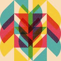 Geometric object with riso print effect. Graphic element for fabric, textile, clothing, wrapping paper, wallpaper, poster. Graphic element. Perfect For your own decoration or design vector