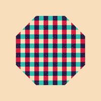 Geometric object with riso print effect. Graphic element for fabric, textile, clothing, wrapping paper, wallpaper, poster. Graphic element. Perfect For your own decoration or design vector