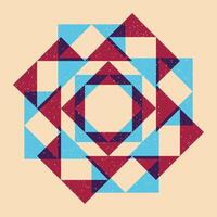 Geometric object with riso print effect. Graphic element for fabric, textile, clothing, wrapping paper, wallpaper, poster. Graphic element. Perfect For your own decoration or design vector
