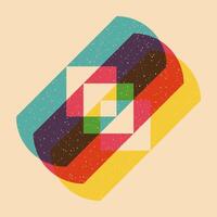 Geometric object with riso print effect. Graphic element for fabric, textile, clothing, wrapping paper, wallpaper, poster. Graphic element. Perfect For your own decoration or design vector
