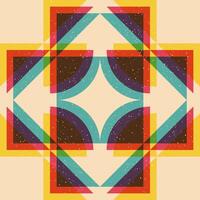 Geometric object with riso print effect. Graphic element for fabric, textile, clothing, wrapping paper, wallpaper, poster. Graphic element. Perfect For your own decoration or design vector