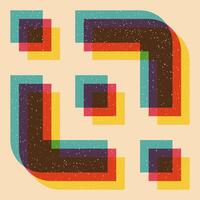 Geometric object with riso print effect. Graphic element for fabric, textile, clothing, wrapping paper, wallpaper, poster. Graphic element. Perfect For your own decoration or design vector