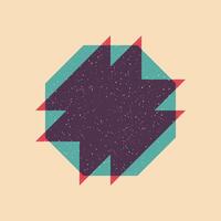 Geometric object with riso print effect. Graphic element for fabric, textile, clothing, wrapping paper, wallpaper, poster. Graphic element. Perfect For your own decoration or design vector