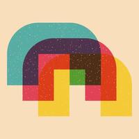 Geometric object with riso print effect. Graphic element for fabric, textile, clothing, wrapping paper, wallpaper, poster. Graphic element. Perfect For your own decoration or design vector