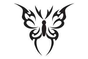 Neo tribal tattoo butterfly. Abstract ethnic shape in gothic style. Individual designer element for decorating vector