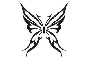 Neo tribal tattoo butterfly. Abstract ethnic shape in gothic style. Individual designer element for decorating vector