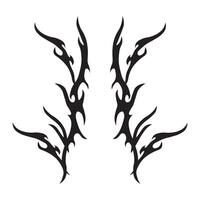 Neo tribal tattoo. Abstract ethnic shape in gothic style. Individual designer element for decorating vector
