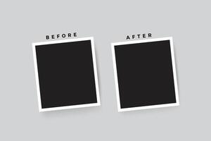 before and after frame template vector