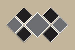 seven empty rhombus photo frames Set of square photo vector