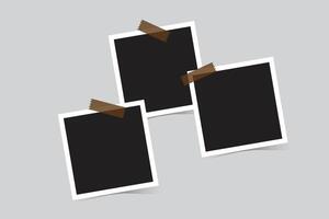 black photo frame vector