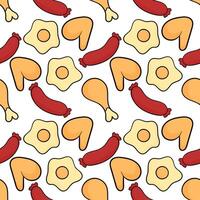 fast food illustration seamless pattern3 vector