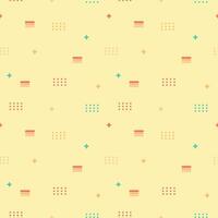 Seamless pattern geometric shapes for child cloth. Different size elements for childish fabric. vector