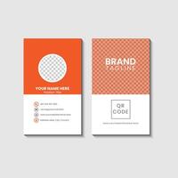 Orange Vertical Business Card vector