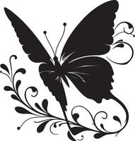 Butterfly silhouette image isolated on white background vector