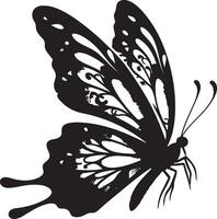 Butterfly silhouette image isolated on white background vector