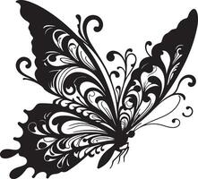 Butterfly silhouette image isolated on white background vector