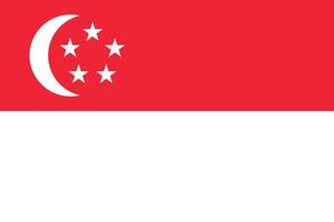 Official national flag of Singapore vector