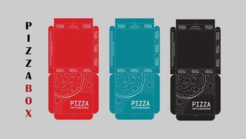 Pizza Box Design, Pizza Packaging Design, Pizza Box Design Templates, ready for print vector