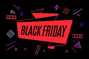 Ribbon banner with text Black Friday vector