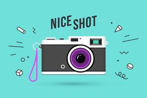 Icon of photo camera vector