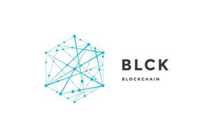 Template label for blockchain technology vector