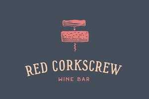 Label of wine bar with corkscrew vector