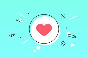 Icon Heart, speech bubble. Like icon with heart vector