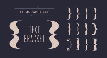 Bracket, braces, parentheses. Typography set of curly brackets vector