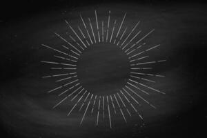 Linear drawing of light rays, sunburst vector