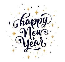 Happy New Year. Lettering text for Happy New Year vector