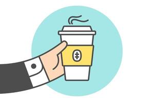 Icon of coffee cup vector