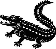 Crocodile Silhouette illustration design vector