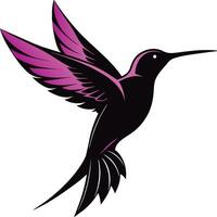 Hummingbird Silhouette illustration design vector