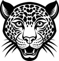 Leopard Head Mascot Design Silhouette Art vector