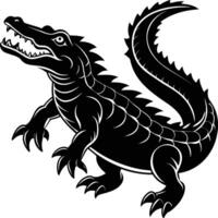 Crocodile Silhouette illustration design vector