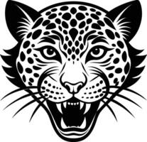 Leopard Head Mascot Design Silhouette Art vector
