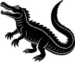 Crocodile Silhouette illustration design vector