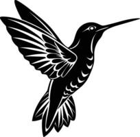 colibrí silueta ilustración diseño vector